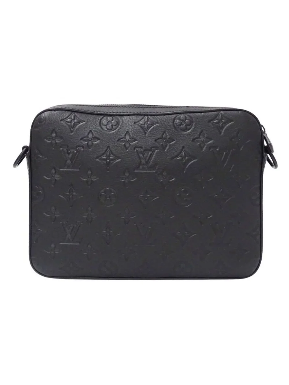 Louis Vuitton Monogram Shadow Shoulder Bag Trio Messenger Noir Black
